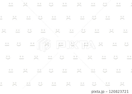 色んな白い顔のアイコンが変わって並ぶ小さいパターン背景 色んな白い顔のアイコンが変わって並ぶ小さいパターン背景 120823721