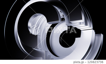 Abstract reactor core sliced metal rings Abstract reactor core sliced metal rings 120823736