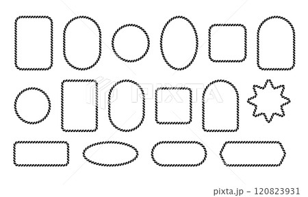 Rope Frames and Decorative Borders Icon Collection Rope Frames and Decorative Borders Icon Collection 120823931
