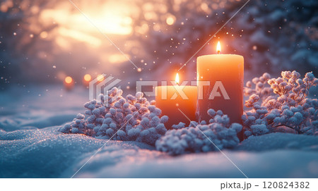 キラキラしたキャンドル 120824382