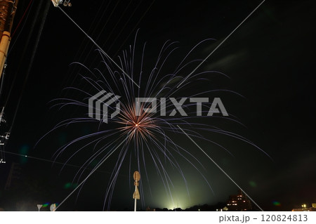 鏡川緑地公園の花火　高知 120824813