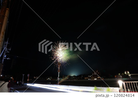 鏡川緑地公園の花火　高知 120824814