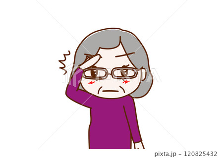 (上半身正面)キリッとした顔で敬礼して姿勢を正して了解する高齢の女性 (上半身正面)キリッとした顔で敬礼して姿勢を正して了解する高齢の女性 120825432