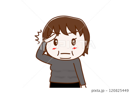 (上半身正面)キリッとした顔で敬礼して姿勢を正して了解する太った女性 (上半身正面)キリッとした顔で敬礼して姿勢を正して了解する太った女性 120825449