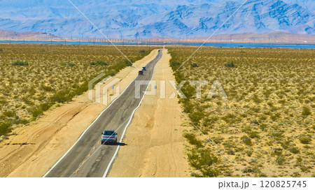 Aerial Desert Highway Adventure Nevada Aerial 120825745