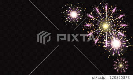 Firework festive Dynamic color on a transparent background. Holiday Wedding Festival Design for Birthday Card Poster advertising. Vector Firework festive Dynamic color on a transparent background. Holiday Wedding Festival Design for Birthday Card Poster advertising. Vector 120825878