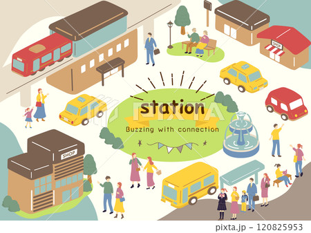 駅前の風景 駅前の風景 120825953