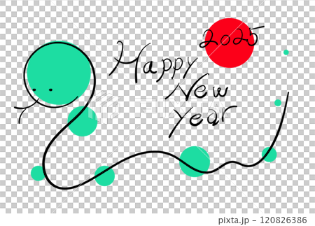 New Year's card illustration of the zodiac snake New Year's card illustration of the zodiac snake 120826386