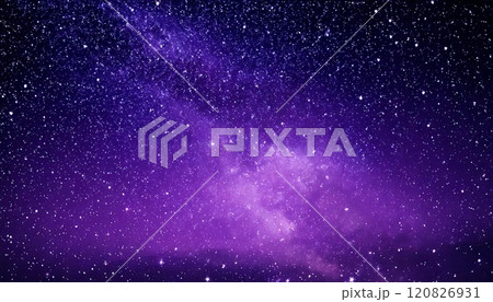 幻想的な宇宙のイメージ 背景素材 紫 AI生成素材 120826931