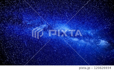 幻想的な宇宙のイメージ 背景素材 ブルー AI生成素材 120826934