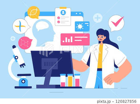 Biomarkers Vector Illustration featuring Biomarker DNA Biology Evidence, Nanotechnology, Structural Chemical Formulas, and Molecular Models Biomarkers Vector Illustration featuring Biomarker DNA Biology Evidence, Nanotechnology, Structural Chemical Formulas, and Molecular Models 120827856