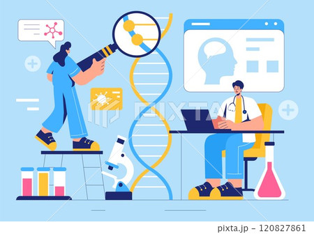Biomarkers Vector Illustration featuring Biomarker DNA Biology Evidence, Nanotechnology, Structural Chemical Formulas, and Molecular Models Biomarkers Vector Illustration featuring Biomarker DNA Biology Evidence, Nanotechnology, Structural Chemical Formulas, and Molecular Models 120827861