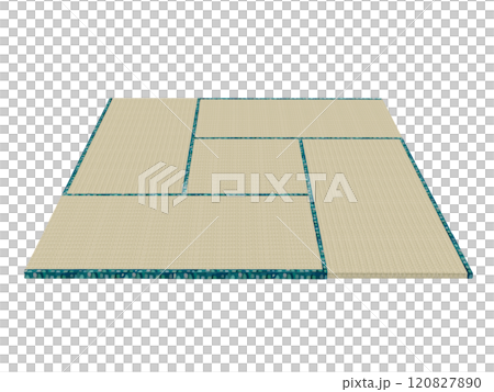 Tatami (tea room) 4.5 tatami mats, old tatami mats, oblique view Tatami (tea room) 4.5 tatami mats, old tatami mats, oblique view 120827890
