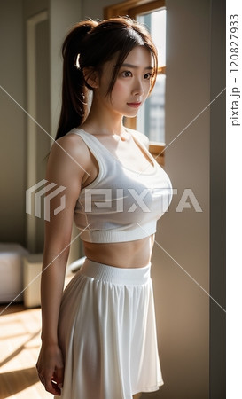 窓際で、、ポーズをお願い致します。 120827933