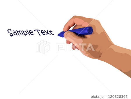 Hand and Pen 120828365