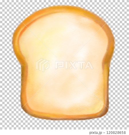 Crayon toast isolated illustration, cartoon sliced toast color drawing Crayon toast isolated illustration, cartoon sliced toast color drawing 120828658