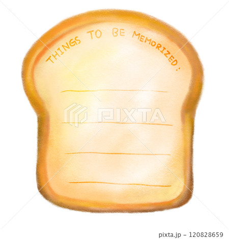 Toast memo template design, Memory Bread, food memo design 120828659