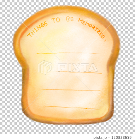 Toast memo template design, Memory Bread, food memo design 120828659