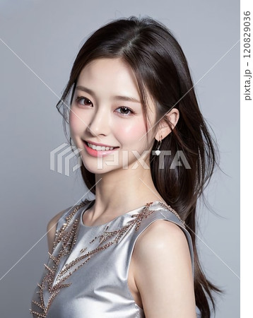 振り向くドレスの若い女性 振り向くドレスの若い女性 120829036