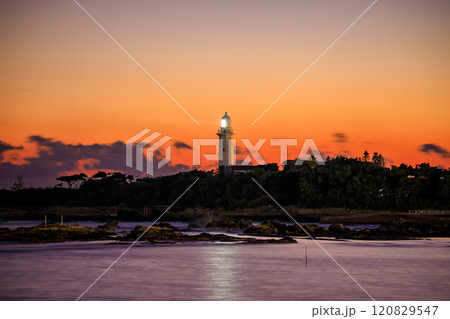 秋の野島埼灯台　夜景　千葉県南房総市 120829547