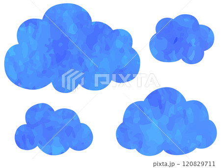 かわいい雨雲のイラスト ベクター素材 かわいい雨雲のイラスト ベクター素材 120829711