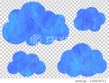 かわいい雨雲のイラスト ベクター素材 かわいい雨雲のイラスト ベクター素材 120829711