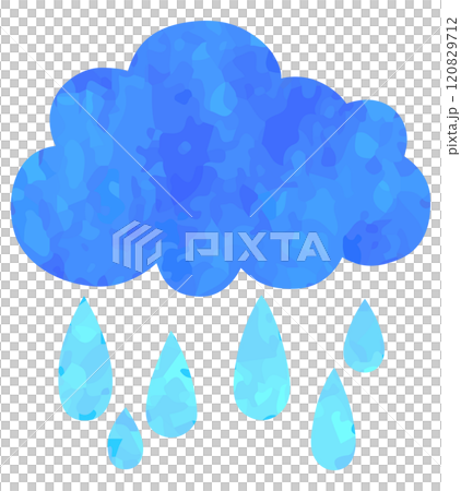 雨雲插畫天氣標示向量素材 120829712