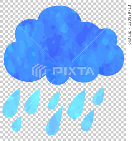 大雨插畫天氣標示向量素材 120829713