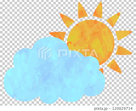 隱藏在雲層中的太陽向量素材插畫 隱藏在雲層中的太陽向量素材插畫 120829714