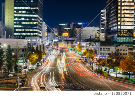 ソウル 南大門と世宗大路 夜景 ソウル 南大門と世宗大路 夜景 120830071