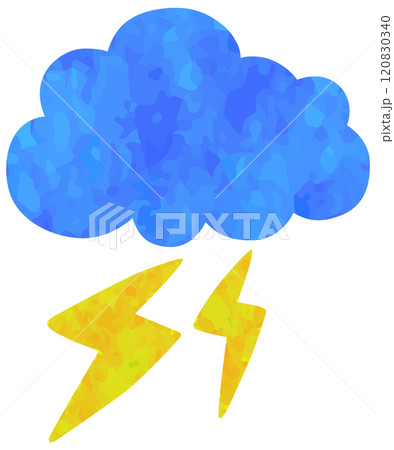 雷雲のイラスト 気象 マーク ベクター素材 雷雲のイラスト 気象 マーク ベクター素材 120830340