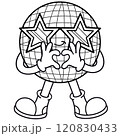 Disco ball retro cartoon  120830433