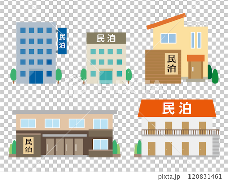 民泊の建物セット 120831461