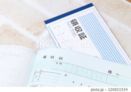 領収書, 経理, 文具, ビジネス, 文房具, 会計, 財務, 領収, 管理, 事務用品, 仕事 120831534