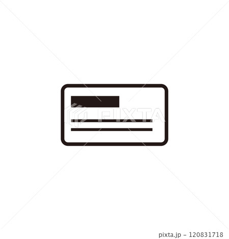 シンプルなキャッシュカードのアイコンイラスト素材 シンプルなキャッシュカードのアイコンイラスト素材 120831718