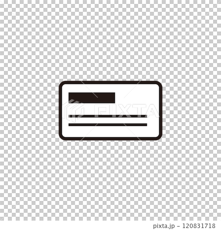 シンプルなキャッシュカードのアイコンイラスト素材 シンプルなキャッシュカードのアイコンイラスト素材 120831718