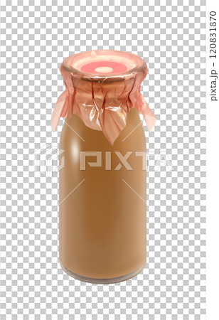 Coffee milk milk bottle illustration realistic 120831870