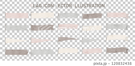 フラッグの水彩風ベクターイラストセット 120832438