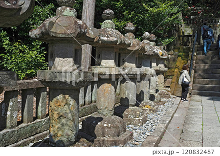 久能山東照宮の石灯籠【静岡県静岡市】 久能山東照宮の石灯籠【静岡県静岡市】 120832487