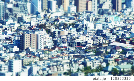 展望台から見た街並み　チルトシフト 120833339