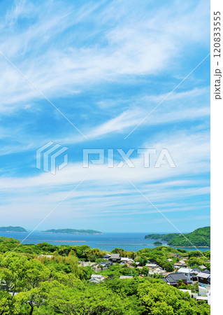佐賀県 青空の展望風景 佐賀県 青空の展望風景 120833555