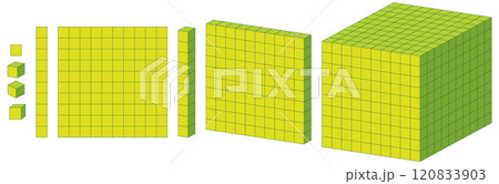 Mathematical Blocks and Cubes Illustrationのイラスト素材 [120833903] - PIXTA