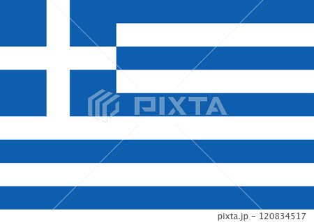 ギリシャ共和国の国旗 120834517