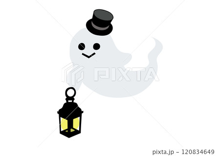 ランタンを持つゴーストのイラスト素材 ランタンを持つゴーストのイラスト素材 120834649