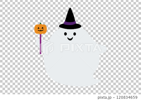 魔法使いのおばけのイラスト素材 120834659