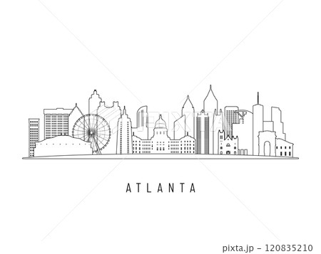 Detailed Atlanta skyline vector illustration. 120835210