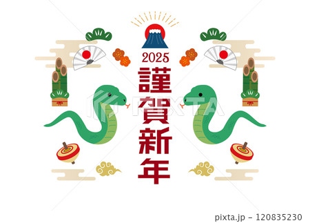 年賀状 2025年 巳年 年賀状 2025年 巳年 120835230
