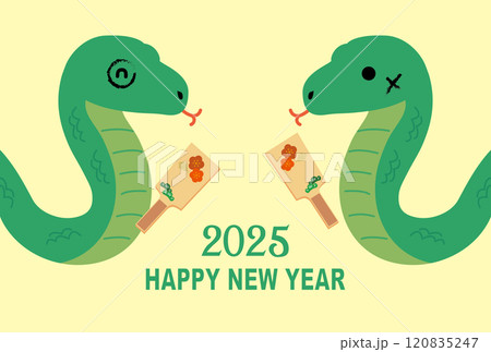 年賀状 2025年 巳年 年賀状 2025年 巳年 120835247