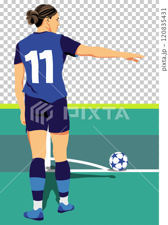 女子サッカー選手 120835431