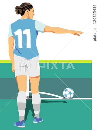 女子サッカー選手 120835432